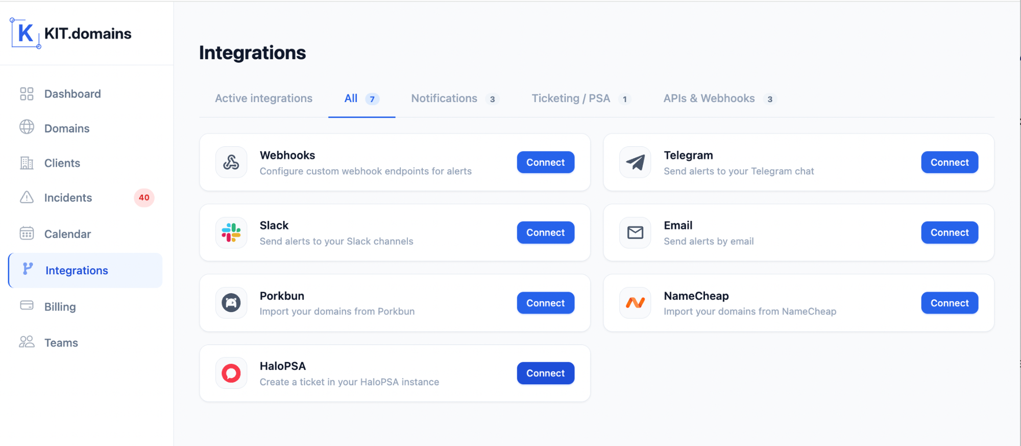 dns alerts slack telegram webhook integrations monitoring