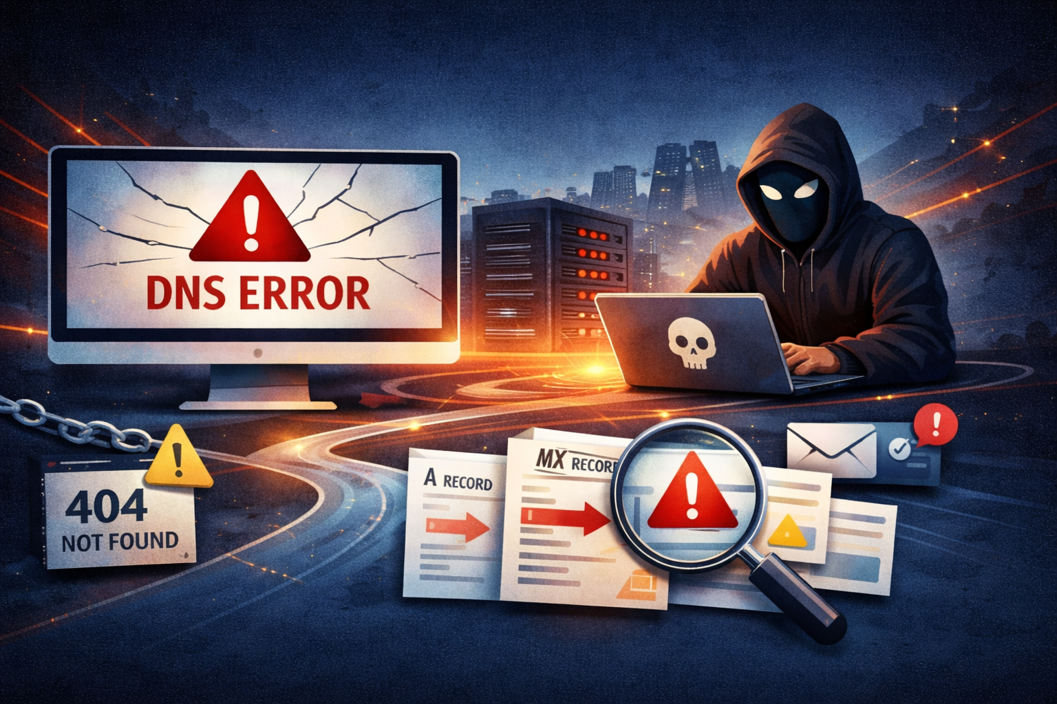 Real-time DNS monitoring and security alert system for domain management